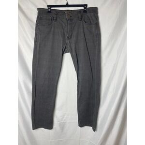 34 Heritage Courage Mid Rise Straight Dark‎ Grey Plaid Mens Jeans Size 35x32